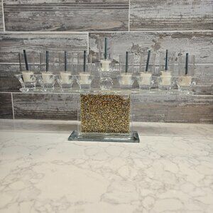Gold Glitter Oil Menorah